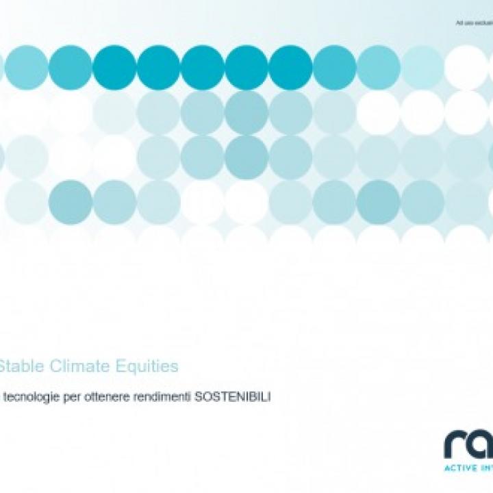 RAM Stable Climate Global Equities - Le ultime tecnologie per ottenere rendimenti Sostenibili